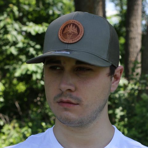 Loden Leather Patch Hat